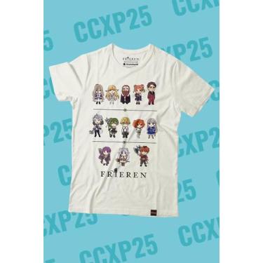 Imagem de Camiseta Frieren Personagens - Piticas, GG, Off white, Unissex