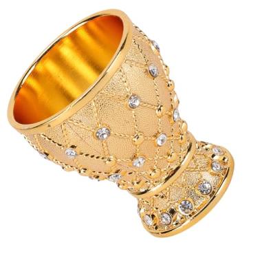 Imagem de GLOGLOW Cálice Medieval, Copo Bebendo de Festa Gótica de Vinho Vintage Com Alívio, para Decoração de Casa de Bar de Casamento de Comunhão (Ouro)