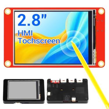 Imagem de ELECROW Tela ESP32 320 × 240, tela sensível ao toque HMI de 2,8 polegadas SPI TFT LCD Touchscreen com caixa de acrílico, processador LX6 dual-core de 32 bits, até 240 MHz, compatível com Arduino, LVGL
