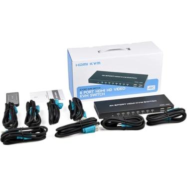 Imagem de Chaveador Kvm Hdmi 8 Portas 4k Com Cabos