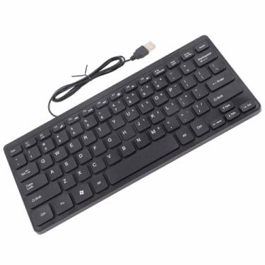 Imagem de Fafeicy Mini Teclado Teclado Multimídia Com Fio USB Com Cabo de 3,6 Pés Design Compacto para Laptop Desktop PC Material ABS Escritório Doméstico Ergonômico