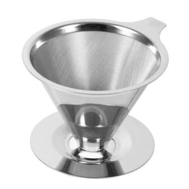 Imagem de Coador de Café Permanente em Aço Inox Premium – Tamanho Universal (101 e 102) – Reutilizável, Lavável e Durável – Zero Desperdício de Papel