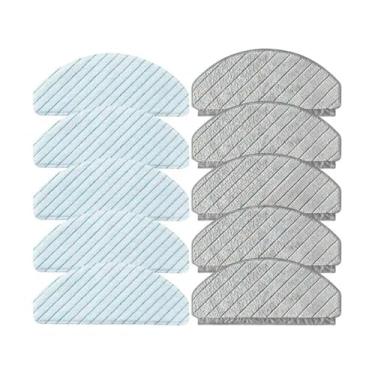 Imagem de Panos de limpeza reutilizáveis ​​para esfregão, compatíveis com o aspirador robô ECOVACS DEEBOT OZMO T10 / T10 Plus.