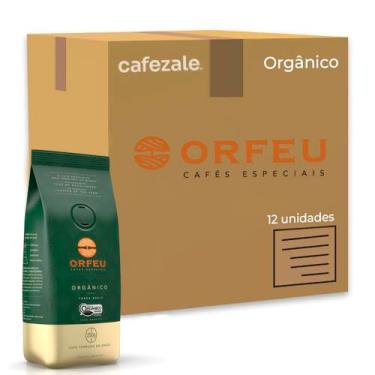 Imagem de Café em Grãos Premium Orfeu Orgânico Kit 12 Pacotes de 250g