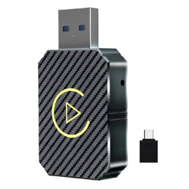 Imagem de Android Auto sem fio Adaptador 2 em 1 USB com para Plug and Play Car Automático 5 0 Atualização OTA AI Box Conectividade Estável