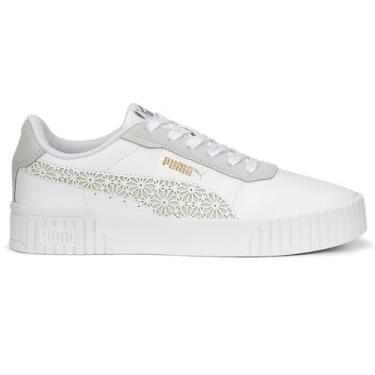 Imagem de PUMA T nis feminino Carina 2.0 com corte a laser, Puma Branco/Pristine/PUMA Gold,, 8