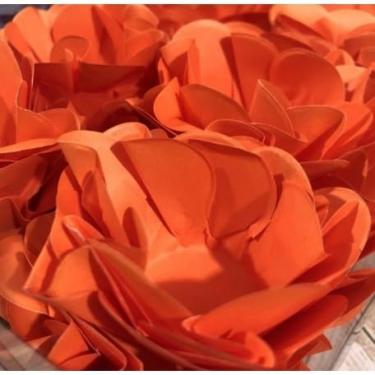 Imagem de Forminhas para Doces Finos - Kit 40/120 Formas Flor Decorativas | Ideal para Casamentos, Festas e Cupcakes (Style - Laranja,120)