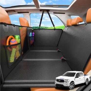 Imagem de URPOWER Capa de assento de cachorro de fundo rígido, capa de assento de carro impermeável para assento traseiro antiderrapante para animais de estimação, rede para carros, caminhões e SUV