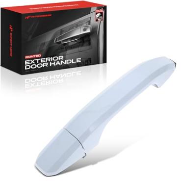 Imagem de A-Premium Maçaneta externa pintada do lado do motorista ou do passageiro - Compatível com Chevrolet e GMC - Silverado 1500 2014-2019, Silverado 2500 3500 HD, Sierra, Olympic White (GAZ)