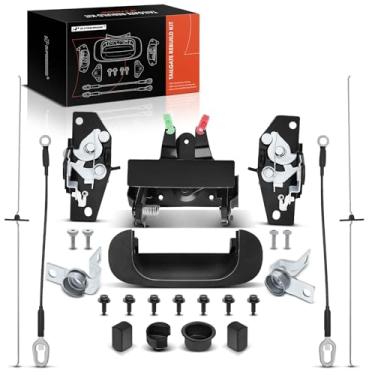 Imagem de A-Premium Kit de reconstrução de ferragens de porta traseira de 21 peças com parafusos compatíveis com Dodge Ram 1500 1994-2001, Ram 2500 3500 1994-2002, moldura da maçaneta da bagageira trava do cabo