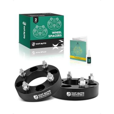 Imagem de YHTAUTO Espaçadores de roda de 4 x 110 mm 1,25 polegadas compatíveis com Honda & Kawasaki e Yamaha, espaçadores de pneu com parafusos de grau M10X1,25 e 12,9, furo central de 76 mm, 4 terminais, 2
