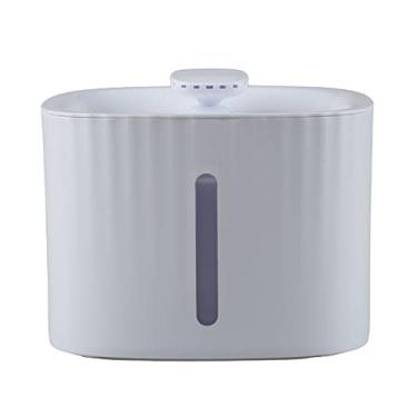 Imagem de Fontaine d Água Automática para Pets Dispenser de Ultra-Silencioso Bacia Ração com Luz Indicadora LED Janela Nível Filtração Quádrupla Rendimento Ajustável Refeições Gatos Cães 100oz 3L