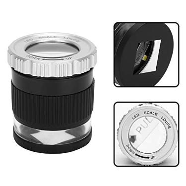 Imagem de Zerodis Lupa de Olho de Joalheiro Coleção de Artesanato Material Escolar de Escritório Material Escolar Led e Luz Ultravioleta Lente Zoom 30X para Joias Joias Moedas Selos Lupa de Olho de Joalheiro