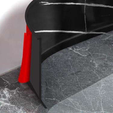 Imagem de Acabamento de moldagem de rodapé Heonay Flexible 10cm, autoadesivo