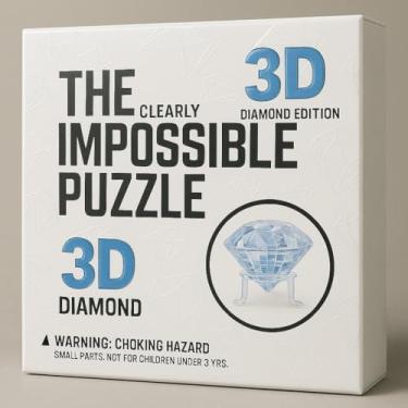 Imagem de The Clearly Impossible Puzzle 100, 200, 500, 1000 Pieces Hard Puzzle for Adults Cool Difficult Clear Brain Teaser - Difficult Funny for Adults (Diamond 3D Edition)
