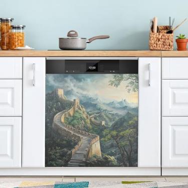 Imagem de Capa magnética para lava-louças Great Wall Sunset painel impermeável portátil para bancada 58 cm x 66 cm