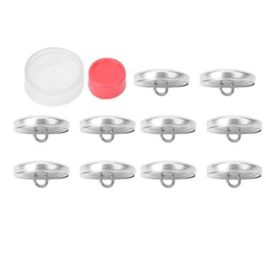 Imagem de Naroote Kit de Botões de Cobertura de Bolsa de Pano Artesanal DIY Base de Botão Redondo de para Artesanato de Costura, Cena aplicável: Joias, Presentes, Brinquedos e Acessórios Material: Borracha + Metal (25MM)