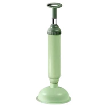 Imagem de Desentupidor de Vaso Pia Sanitários Alta Pressão Sucção Com Borracha Tipo Bomba 150mm (1,Redondo Verde)