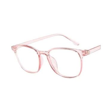 Imagem de Óculos De Computador Retro Transparente Rosa Anti-luz Azul Para Homens