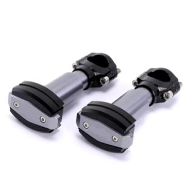 Imagem de Barras de colisão de fixação para motocicleta, proteções antiimpacto de liga de alumínio resistente para tubos de 25 mm-32 mm, conjunto universal de 2 (tubo cinza C grande 28-33 mm)