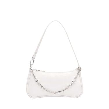 Imagem de SHENHE Bolsa feminina de ombro com contas de concha de ombro para férias na praia casamento pequena, Branco, One Size