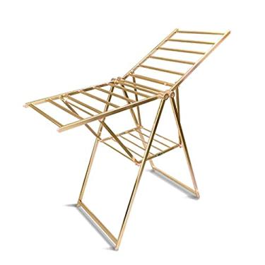 Imagem de Prateleiras de secagem de roupas rack de secagem de alumínio para casa de chão rack de secagem de aerofólio hotel barbearia toalha rack de secagem exterior arejador a (cor: C) (A)