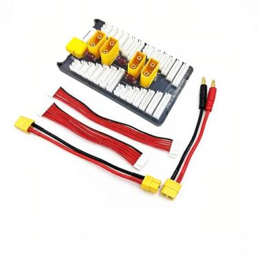 Imagem de 2S-8S Lipo Battery Parallel Charging Board XT90 Charging Board Lipo Battery Charger 2S-8S Parallel Balanced Charging Adapter Plate XT90 Connector Supports 4 Packs