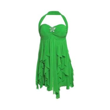 Imagem de Vestido Feminino Sem Mangas Com Decote Halter Estilo Estrela Do Mar, C