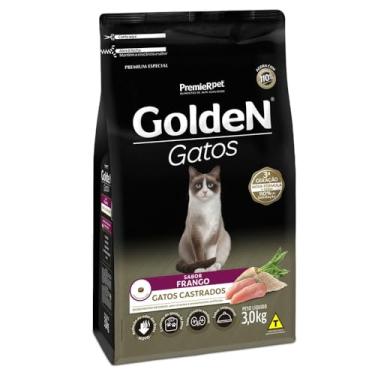 Imagem de Ração Golden para Gatos Adultos Castrados Sabor Frango 3kg Premier Pet Raça Adulto,