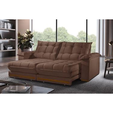 Imagem de Sofá Retrátil Barcelona 1,80m 2 Lugares Molas Ensacadas Txr Cobre