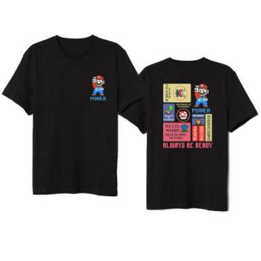 Imagem de Camiseta Básica Algodão Unissex Always Be Ready Power T Shirt, Preto, 