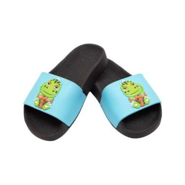 Imagem de Chinelo Slider Infantil Masculino Leve Dinossauro Menino - RSKDIS, Azu