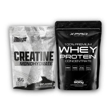 Imagem de Kit Whey Protein Concentrado 900g - XPro + Creatina Monohidratada Pura 500g - Nutrex Research-Unissex