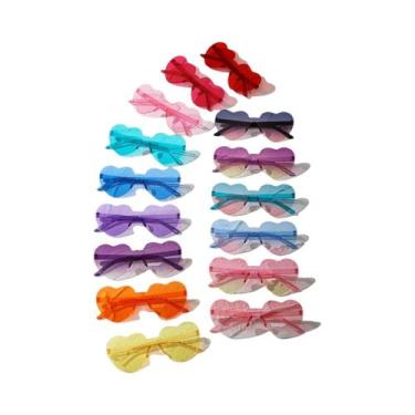 Imagem de Óculos De Sol Ciclismo Unissex Sem Armação Em Forma De Coração 15pcs C
