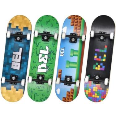 Imagem de Skate Radical Iniciante Games com Shape de Madeira 70X19,5CM - BEL