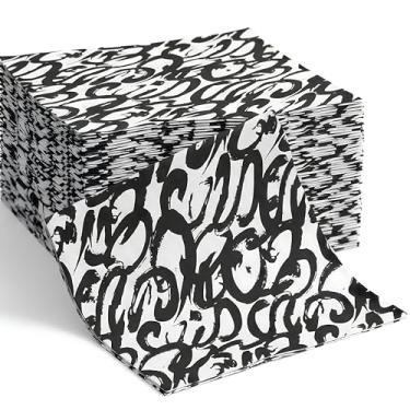 Imagem de Guardanapo de almoço de papel abstrato de 3 camadas, 16,5 cm, pacote com 20