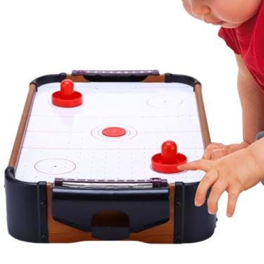 Imagem de Jogo de hóquei de ar de mesa, compacto, portátil, conjunto de hóquei de ar para adultos, para homens, mulheres, meninos, meninas, adolescentes, aniversário, Natal, Ano Novo