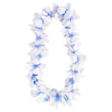 Imagem de Colar Havaiano Hula Hula Neon - 100cm - Extra Festas, Azul Neon e Bran