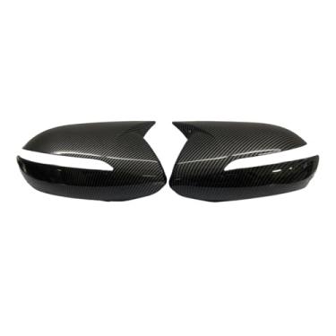 Imagem de 2 peças tampa do espelho retrovisor lateral do carro tampa asa compatível com Kia Sportage KX5 2011 2012 2013 2014 2015(Carbon Look)