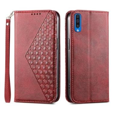 Imagem de Asuwish Capa de telefone para Samsung Galaxy A50 A50S A30S capa carteira com protetor de tela de vidro temperado flip alça de pulso suporte para cartão de crédito suporte celular A 50 50S 30S S50 50A