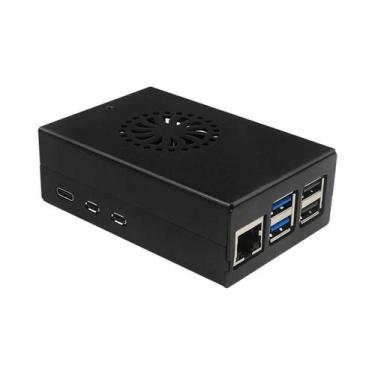Imagem de Raspberry Pi 5 Caixa de metal em liga de alumínio compatível com refri
