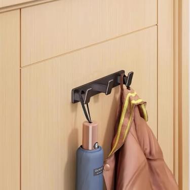 Imagem de 1 suporte de parede de alumínio, gancho para porta traseira, suporte de parede fácil de instalar/perfurar, roupas, chapéu e chave