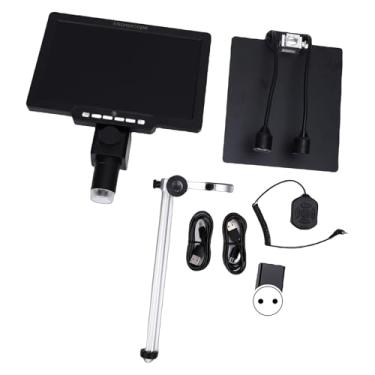 Imagem de Cryfokt Microscópio Digital, Tela IPS de 10,1 Polegadas Microscópio Ampliador de Ampliação 2000X Com Armazenamento de 32 GB Câmera HD 12MP para Alunos Laboratório Escolar (Com bateria Plugue UE 220V)