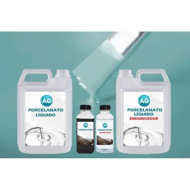 Imagem de Kit Porcelanato Líquido Turquesa Pastel Ag - 6034 Por M
