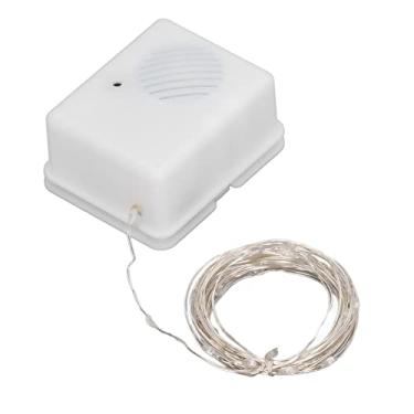 Imagem de Luz de Corda Musical Decorativa com Alto-Falante Detecção Voz para Decoração Pátio Jardim Interior Árvores e Festas