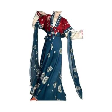Imagem de Vestido Feminino Estilo Chinês Retrô Hanfu, Vestido Tradicional De Est