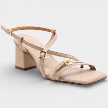 Imagem de Sandália Vizzano Salto Bloco Fivelas Feminina-Feminino