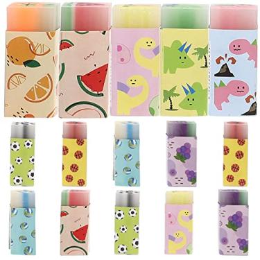 Imagem de Borracha de padrão fofo, 2 pacotes, material de PVC macio, borrachas pequenas de desenhos animados fáceis de limpar para crianças material escolar, desenho artístico e uso no escritório