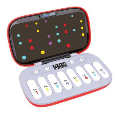 Imagem de Cosiki Mini Brinquedo de Piano para Crianças, Luzes Led, Máquina de Jogo de Ritmo Musical para Crianças de 4 a 6 Anos, Instrumento Musical Educacional Portátil (Vermelho)