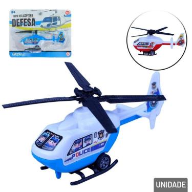 Imagem de Helicóptero de Plástico Movido à Fricção  - Tudo em Caixa